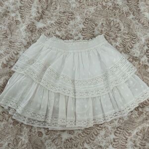 American Eagle white ruffle skort